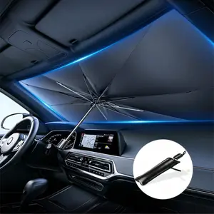 Portable Foldable Car Windshield Sunshade, Car Window Shades, Protects Your Vehicle From Sun Damage, Easy to Use and Store, Suitable for All Weather Conditions, UV Protective Sunshade