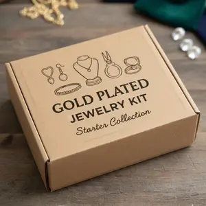 Gold-Laminated Jewelry Box $100, $75 $50 or $75 includes: earrings, rings, nackles, and Bracelets