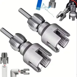 High-Speed Steel Drill Compatible PVC Pipe Thread Cutting Tool Kit, Hardware, Professional Plumbing & DIY Projects, Integrated Internal External Threads