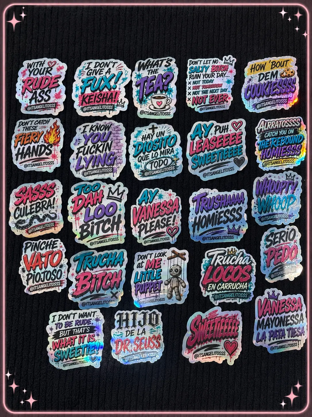 "24pk 3d holographic stickers "