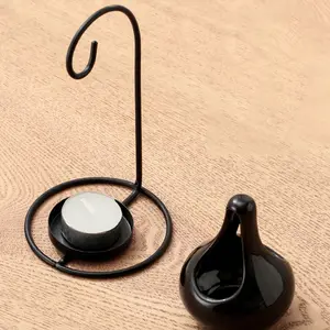 Ceramic Witch Pot Oil Burner, Essential Oil Diffuser with Tea Light Holder, Air Freshener Decorative Item, No Scent Included