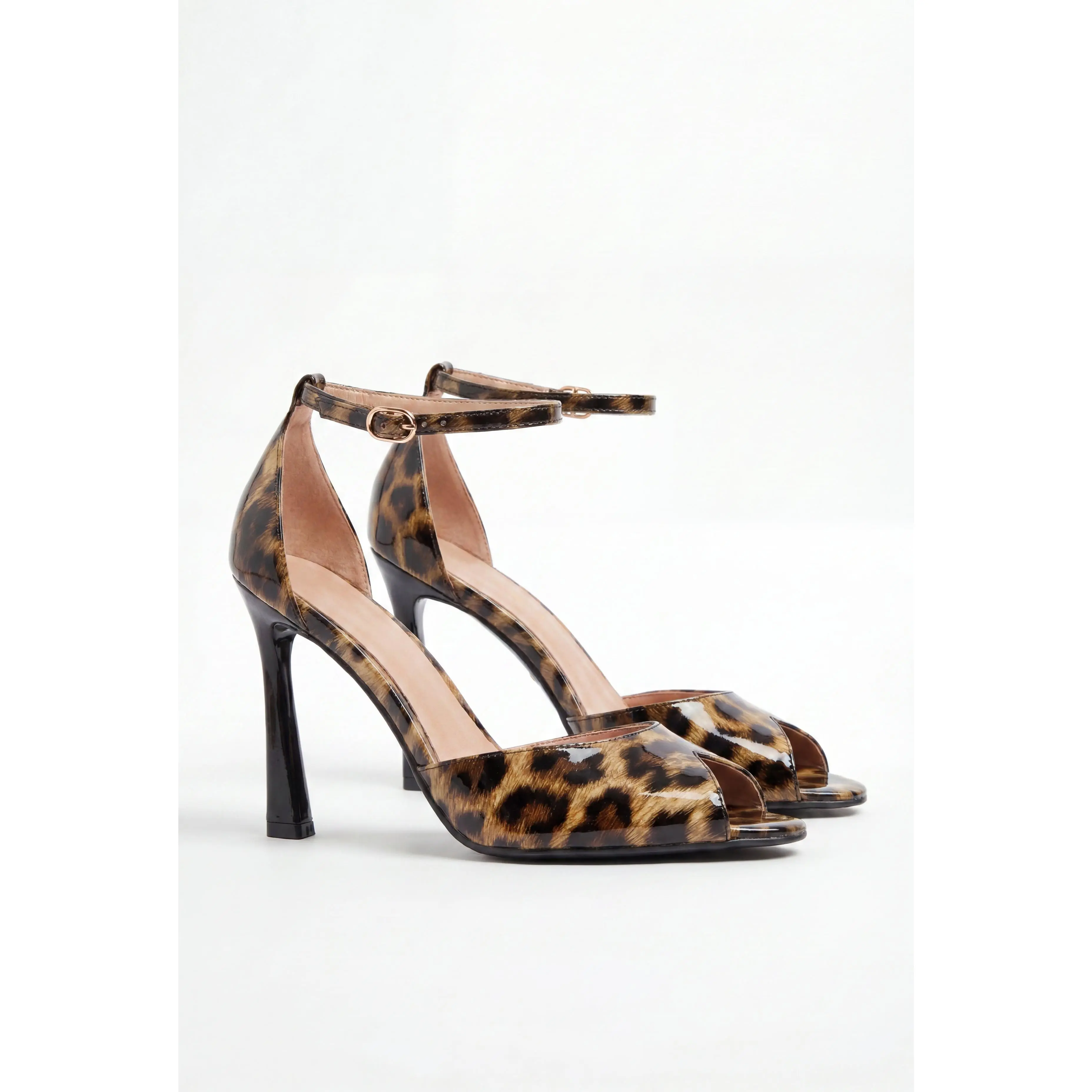 Sabrina Peep Toe Ankle Strap Heels
