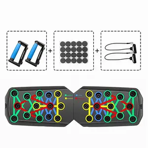 Homhut Foldable Push Up Board & Sit Up Bar Combo, Adjustable Home Gym Equipment for Men Women, Multi-functional Abs Trainer & Finger Grip Strengthener