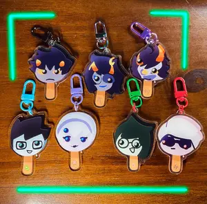 Homestuck Character Popsicle Keychains, John Egbert Dave Strider Karkat Vriska Gamzee Acrylic Keychain Cute Charms, Cute, Durable, And Perfect For Bags, Keys, Or Gifts. Great For Daily Use Or As Thoughtful Little Gifts For Your Friends And Yourself.