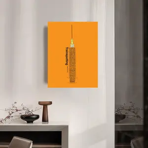 Painting Calligraphy Minimalist T-Trainspotting Inner Frame Painting Elevate Your Classic Space Light Luxury Inner Frame Decor Create a Movie Premium Home Vibe No Drilling Needed Easy to Hang HD Art Inner Frame