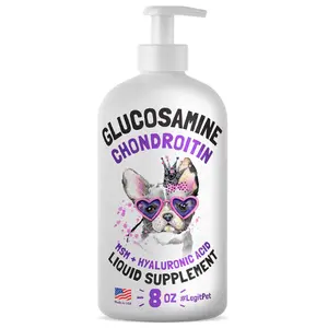 LegitPet Liquid Glucosamine for Dogs Hip & Joint Support with Chondroitin MSM Hyaluronic Acid Bacon Flavor Mobility Supplement for All Breeds 32 oz