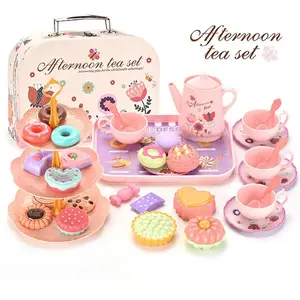 Afternoon Tea Dessert Set 42 Pieces, Realistic Party Cakes and Pastries for Girls, Interactive Tea Playset for Kids, Pretend Cooking Set, Play Kitchen Accessories, Perfect Christmas and Birthday Gift