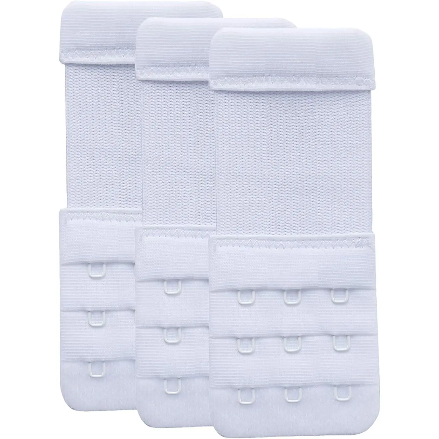 Bra Extender 6 Count 3 Hooks 3 Hook Women's Elastic Bra Extension Soft & Comfortable Strap  in Black, White, and Color Options