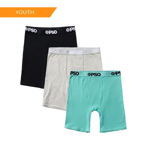 PSD Youth Boys Sea Boxer Brief 3 Pack - Soft, Breathable and Stretch Comfortable Underwear