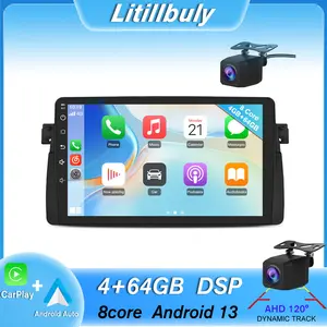 Car Stereo for BMW E46 1998-2006 touch screen has Android Auto Wireless Carplay, Bluetooth WIFI supports GPS Navigation