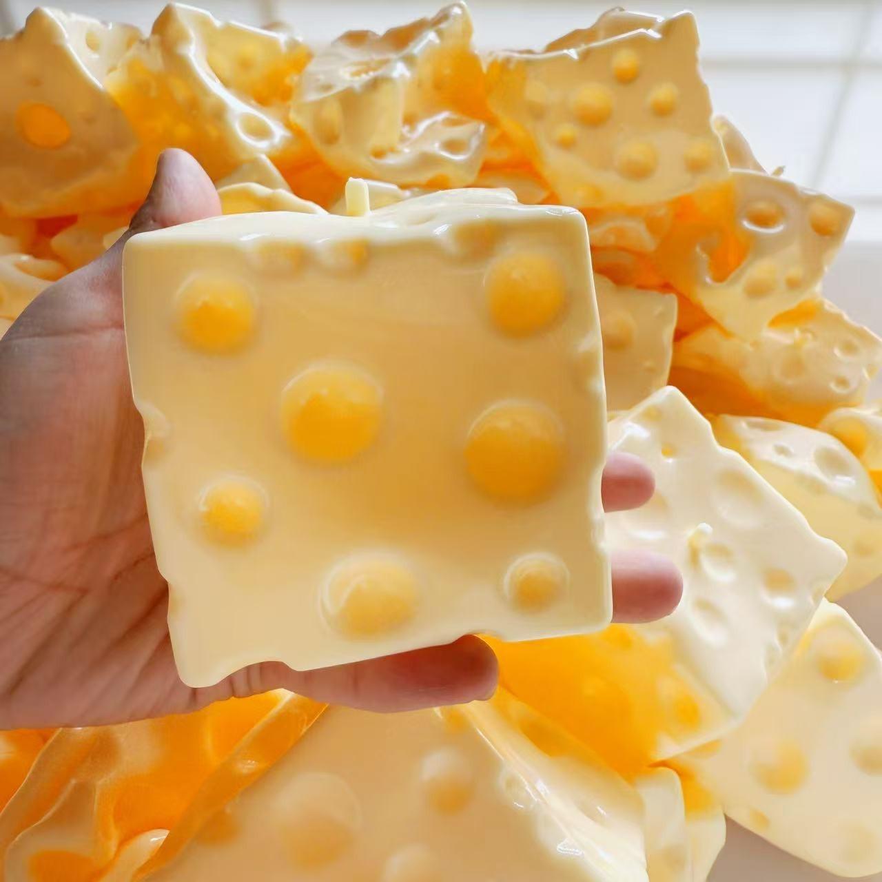 7cm Square Cheese Ball Slow Bounce Toy, Realistic Bread Texture, Tpr Shell, Perfect Gift for Birthday, Christmas, Halloween, Easter