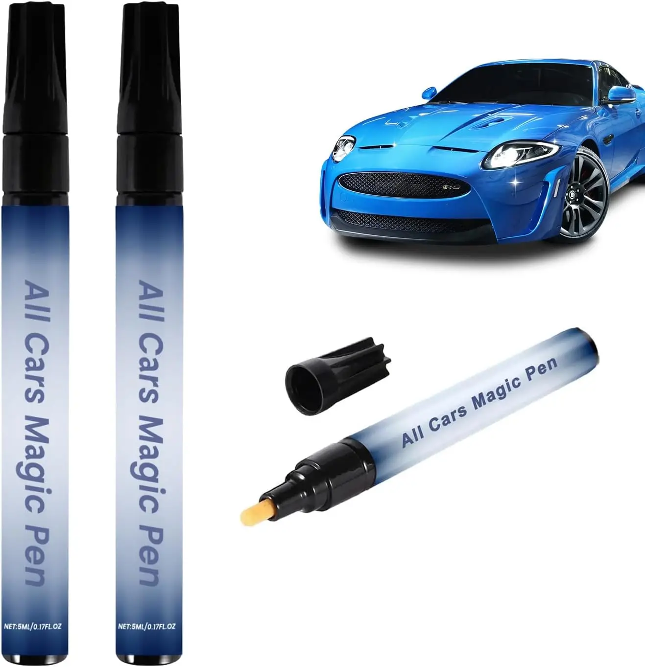 All Cars Magic Pen, Magic Car Scratch Removal Pen, Magic Pen for Car Scratches, Car Paint Scratch Repair, Quick Fix for All Cars (2pcs)