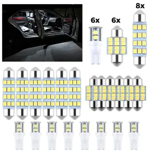 Super Bright 20 Pcs LED Bulbs Kit T10 31mm 42mm LED Light for Car Interior Light License Plate Light Car Interiors Map Dome Trunk Cargo
