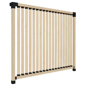 Pergola Privacy Wall Kit for 4x4 Horizontal Bottom Post with Vertical 2x4 Slats