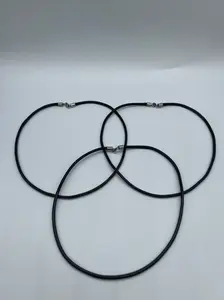 Trendy Pack for 3Black Serpentine Leather Cord Necklace 18 inch