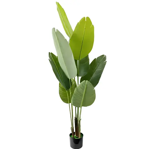 5ft (60in) Premium UV-Resistant Lifelike Plastic Bird of Paradise Artificial Potted Plant with Dried Moss, Decorative Indoor-Outdoor Piece for Bedroom Decor, Garage, Office, Home Decor Gift