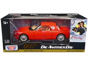 2002 Ford Thunderbird Orange James Bond 007 "Die Another Day" (2002) Movie 1/24 Diecast Model Car by Motormax