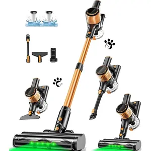 Cordless Vacuum Cleaner, 40Kpa 8 in 1  Suction Lightweight Stick Vacuum Cleaner for , LED Display, 3 Suction Modes, 45Mins Detachable  Vacuum for Hard Floor Carpet Pet Hairs