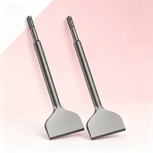 2Pcs SDS Plus Chisel for Tile Removal 3-inch Wide Cranked Angled Bent Tool (3"X10") Heavy Duty Demolition No Glue Needed Reusable Durable Construction Chisel