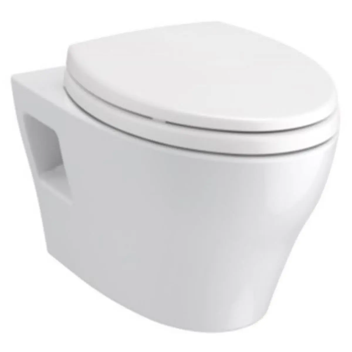 212 MAIN Elongated Wall-Mount Bowl Toilet, CT428CFG-01 Model, Cotton White, 16.12 in, 68 lbs, Cefiontect Ceramic, Water-Saving Dynamax Tornado Flush System for Adults