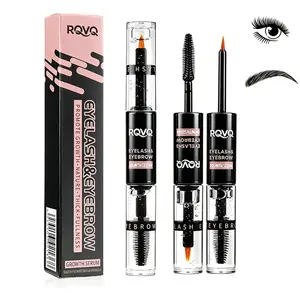 2-in-1 Eyelash & Eyebrow Conditioner, Fast-Absorbing Lightweight Serum, Double Brush Tips for AM & PM, Natural Actives for Thicker Growth, Cruelty-Free Beauty for Home Use