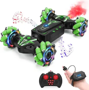 Gesture Sensing RC Stunt Car Remote Control Twist Car with Light & Music 4WD Off Road Drift Buggy Toy for Boys Ages 6-12