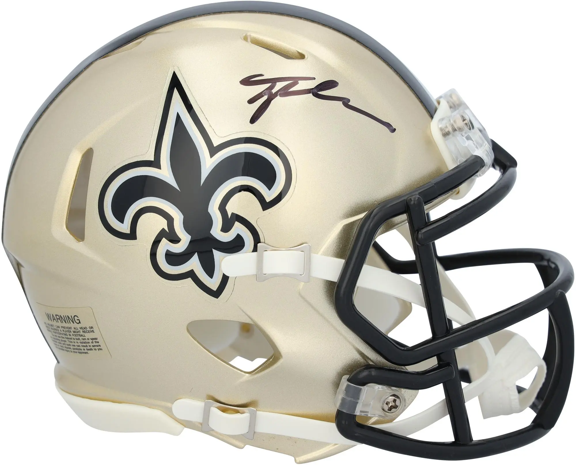 Tyler Shough New Orleans Saints Autographed Riddell Speed Mini Helmet - Fanatics Authentic Certified