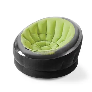 INTEX 68581EP Inflatable Empire Chair, Outdoor Air Lounger with Plush Surface and Portable Design, Comfy Seating for Camping and Travel, Green