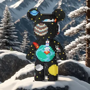 Creative Building Block Set for DIY Projects, Perfect Gift for Christmas & Birthdays, Modern Home Decor, Unique Present Idea, Building Block Bear, Building Block Model