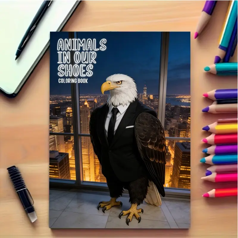 Urban Elite Animal Coloring Book, 24 Sheets, Thick Paper, Perfect for Adults, Holidays, Creative Leisure, Art Illustrations, Smooth Paper