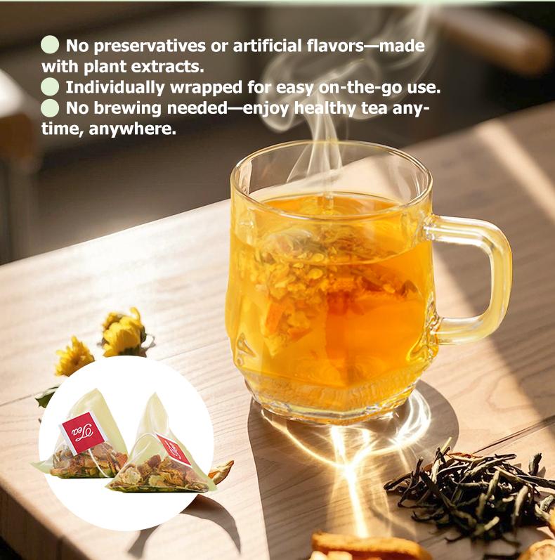Chicory 1 and Gardenia Herbal Tea Ready to Eat Convenient | Orange Peel & Chrysanthemum – Cool Relief from Heat| 12 Tea Bags Natural Ingredients Brewed