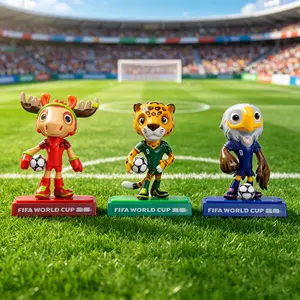 【summer wins】Official FIFA 2026 World Cup Mascot Set 3PCS Clutch Zayu Maple | USA Canada Mexico Figure Fan Collectible Gift, 2 Sizes Available: 6cm(2.36inch) & 9cm(3.54inch)