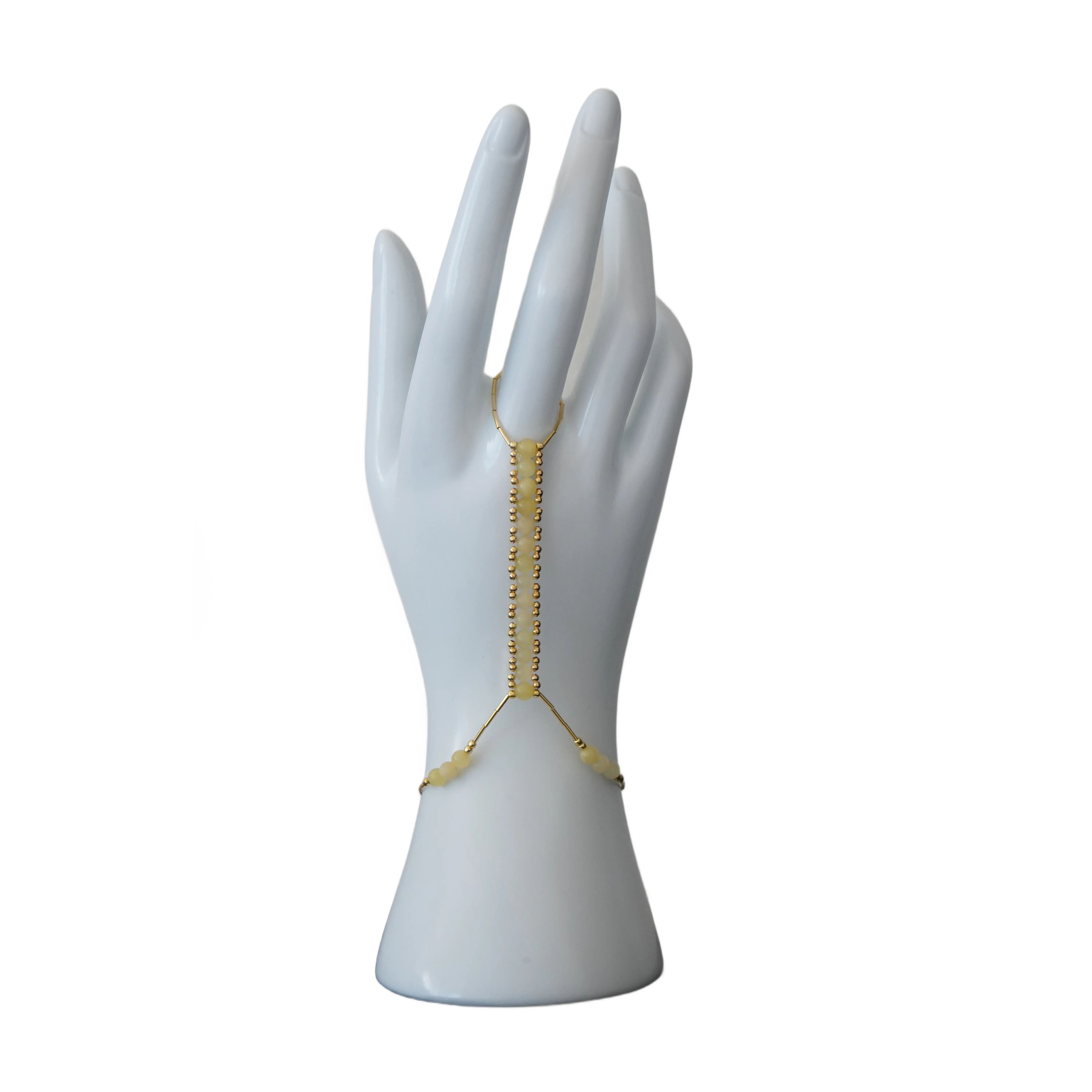 Yellow Jade Hand Chain