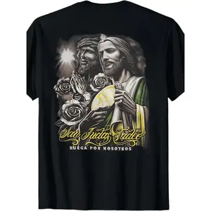 100% Cotton Summer T Shirts Prayer Floral Graphic T Shirt 100 Cotton O Neck Short Sleeve Casual Mens Tee Machine Washable 180 -1 T-Shirt For Men and Women