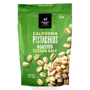 Member's Mark Roasted & Salted Pistachios 48 oz - Protein Snack, Ideal for Snacking, Resealable Bag - Nut