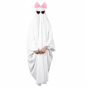 Halloween Sheet Ghost Photo Shoot Adult Costume Ghost Cosplay & Sunglasses & Headband for Cosplay Party