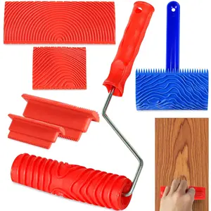 6PCS Wood Grain Tool, Natural Woodgrain Maker for Decorative Painting Wood Graining Tool Set DIY Projects