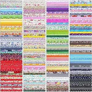200 Pcs 10 x 10 Inch Cotton Squares for Quilting Sewing Pre Cut Patchwork Fabrics Patchwork-Quilting Bundles Floral Printed Bundles Quilting for DIY Craft Clothing, Floral