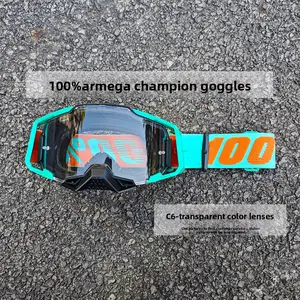 100% Armega Champion Series Goggles – ATV Motocross Goggles with Anti-Scratch & Anti-Fog Lens