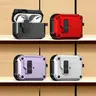Military-Grade Heavy Duty Shockproof Hard Shell AirPods Case with Lid, Charging Capability, Seamless Charging, Auto-Locking Secure Fit, LED Light Window, USB-C/Lightning Compatible for AirPods 1/2/3/4 & Pro 1/2/3 Gen (Commuter Audio Headphone Accessory)