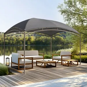 PHI VILLA 10'x13' Outdoor Gazebo, Sturdy Metal Frame Pergola for Patio, Waterproof Patio Canopy Gazebos, Party Tent and Shelter for Backyard, Lawn, Garden, Deck