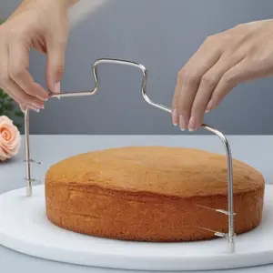 Stainless Steel Cake Slicer, Adjustable Cake Leveler, Cake Slicing Tool, Baking Tool for Home Kitchen, Household Baking Utensils