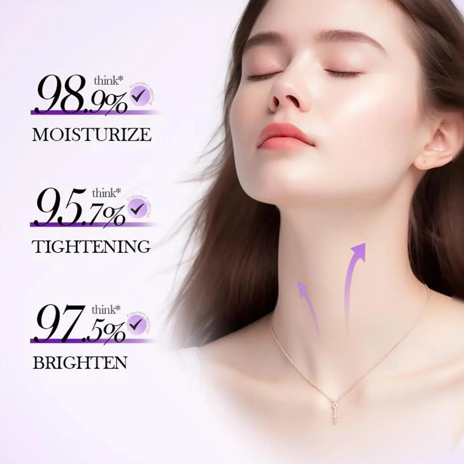 Reduces Wrinkles and Double Chin,Five Rollers for All Around Massage,Neck Firming Cream,Collagen Neck Cream,Relieves Edema,Suitable for Wrinkled Skin,with Hyaluronic Acid,VitaminC+E.