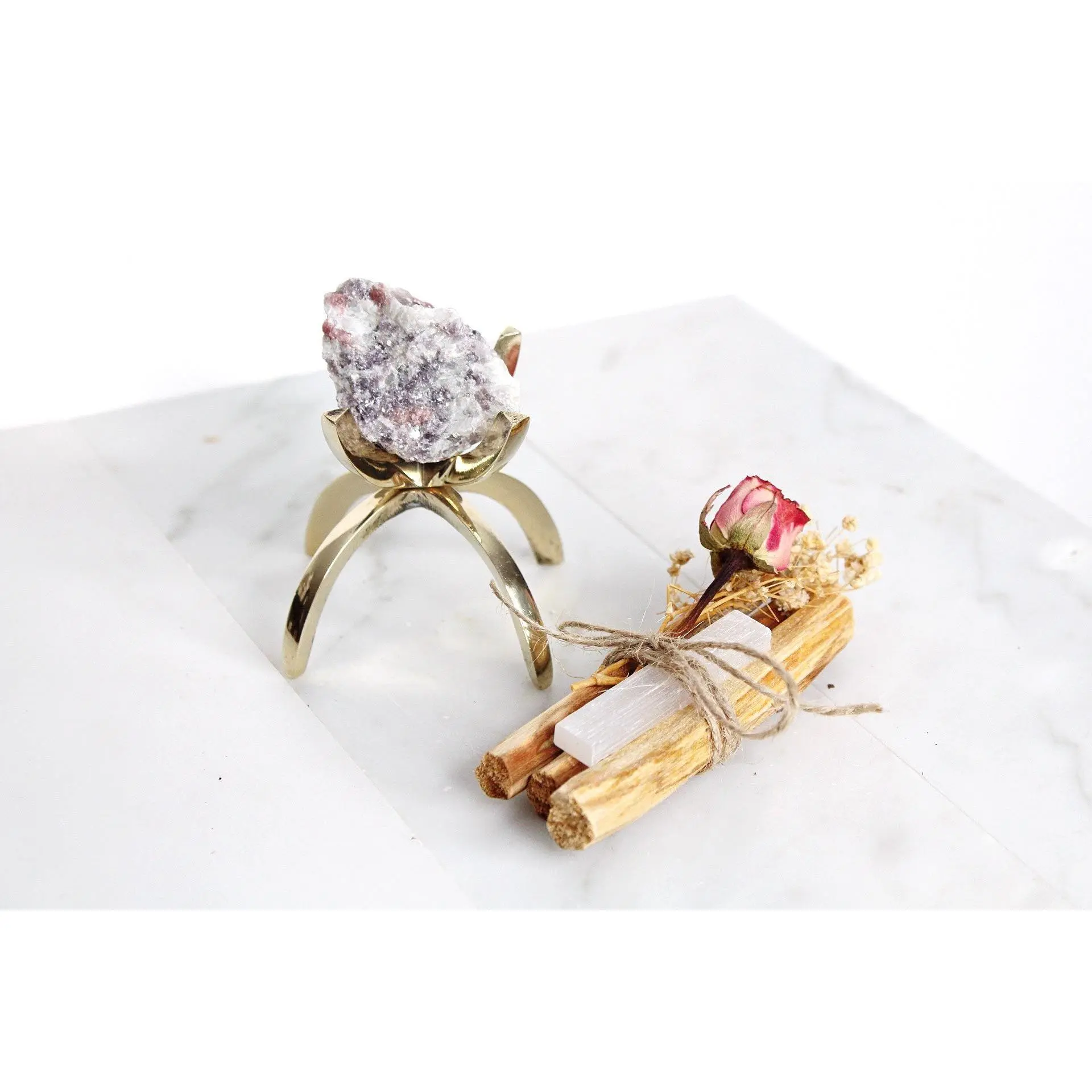 Chakra Crystal Kit – Selenite & Pink Tourmaline Healing Set