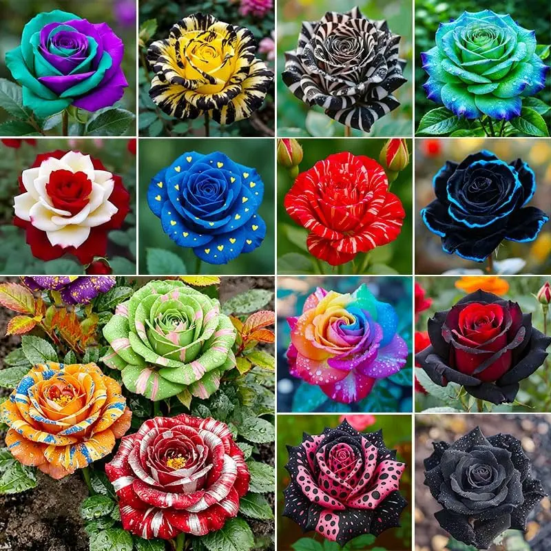 300Pcs Mixed Color Rose Flower Seeds - Perennial Fragrant, Stunning Blooms for Home Garden, Container Planting, Wedding Decorations, Special Events, All Seasons - Thoughtful Gifts for Garden Enthusiasts