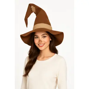 Halloween Scarecrow Burlap Hat - Oversized Foam Costume Accessory