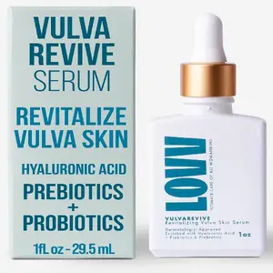 LOVV VulvaRevive Vulva Serum | 1 Fl Oz | Prebiotic and Probiotic Fast Absorbing Moisturizer Serum For Women with Hyaluronic Acid Skin Care Soothes Dryness Sensitive Skin Restores Balance and Comfort
