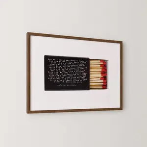 Anthony Bourdain Matchbox Quote poster, Dine at a Local Restaurant Matchbox Poster, Anthony Bourdain Wall Decor, Kitchen Matchbox Artwork