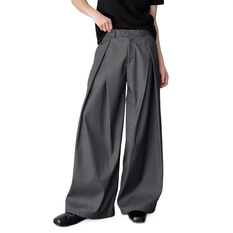 Men's Baggy Wide Leg Pants Zipper Fly Pleated Trousers Business Casual Dress Pants with Pocket - TikTok Shop Men's Baggy Wide Leg Pants Zipper Fly Pleated Trousers Business Casual Dress Pants with Pocket - TikTok Shop