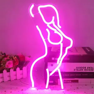 Lady Back Neon Sign Dimmable USB Power LED Pink Neon Sign for Bedroom Man Cave Bar Store Home Party Art Decor Gifts with Easy Hanging Hooks